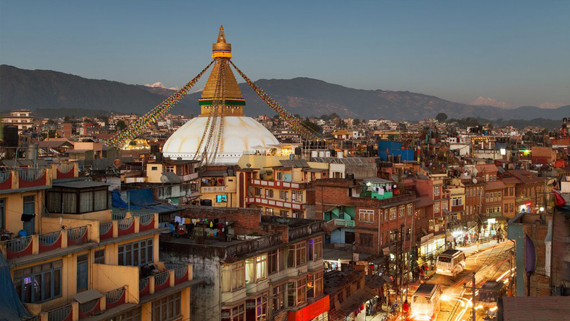 Dusk at Boudhanath