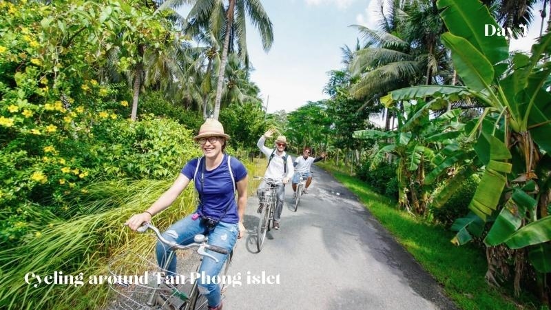 Cycling around Tan Phong islet