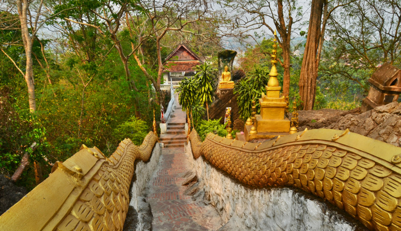 mount phousi in luang prabang images